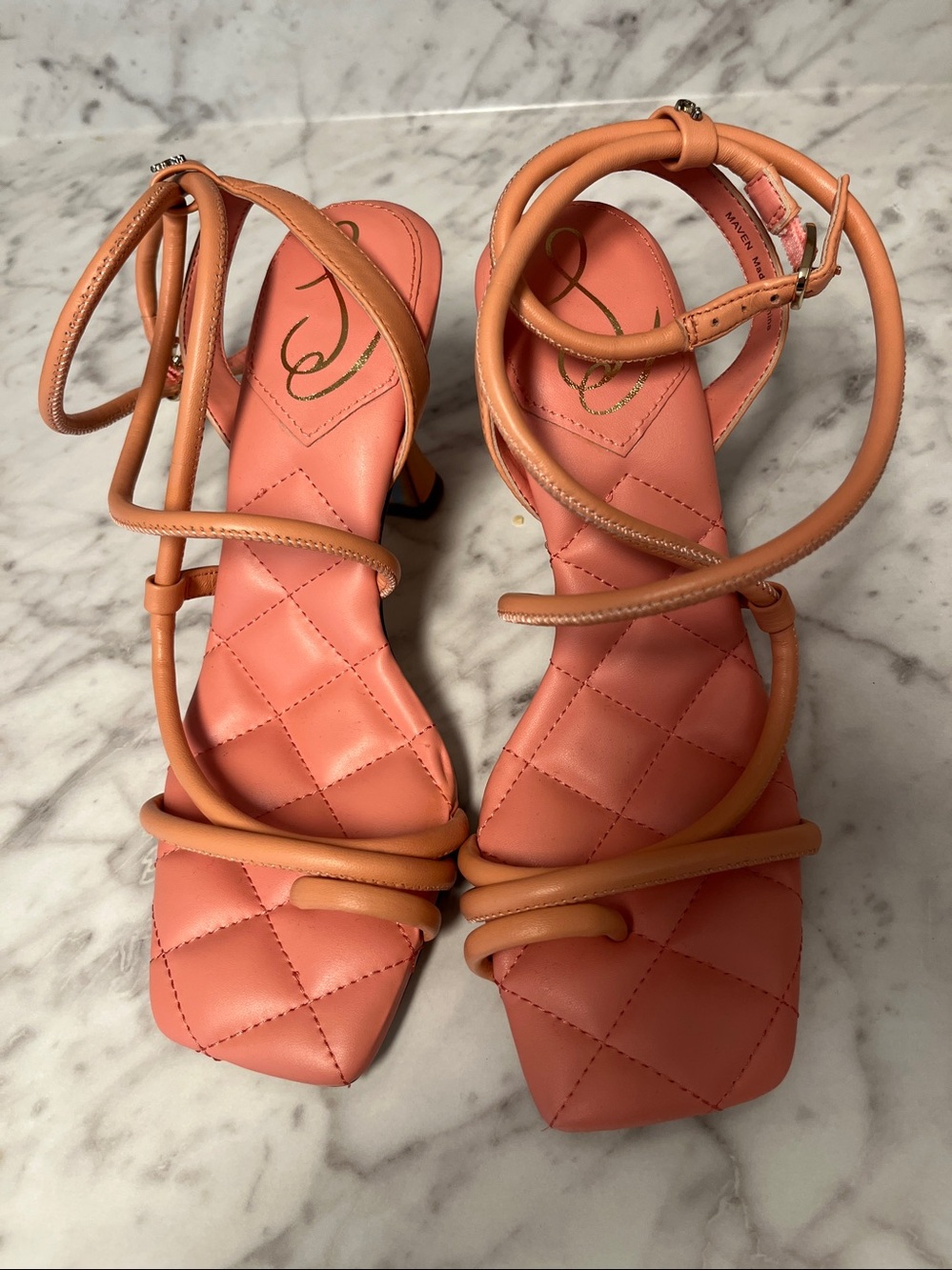 Sam Edelman Women's Coral Quilted Strappy Sandals